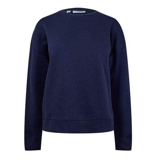 Navy - Front - Calvin Klein Womens-Ladies Regular Drop Sleeve Sweatshirt