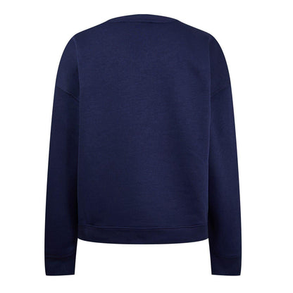 Navy - Back - Calvin Klein Womens-Ladies Regular Drop Sleeve Sweatshirt