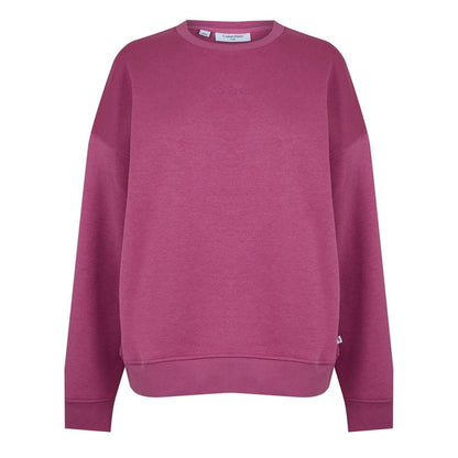 Berry Pink - Front - Calvin Klein Womens-Ladies Regular Drop Sleeve Sweatshirt