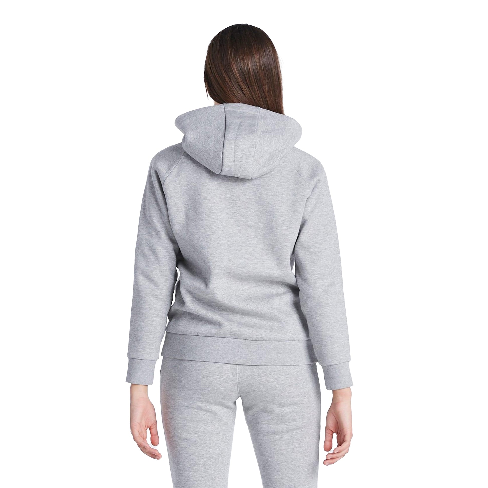 Grey Marl - Back - SikSilk Girls Essentials Pullover Hoodie