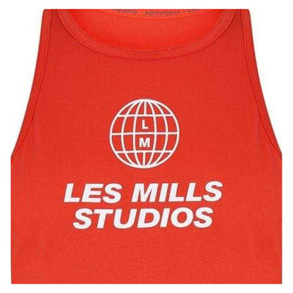 Red - Side - Reebok Womens-Ladies Les Mills Activchill Dreamblend Tank Top
