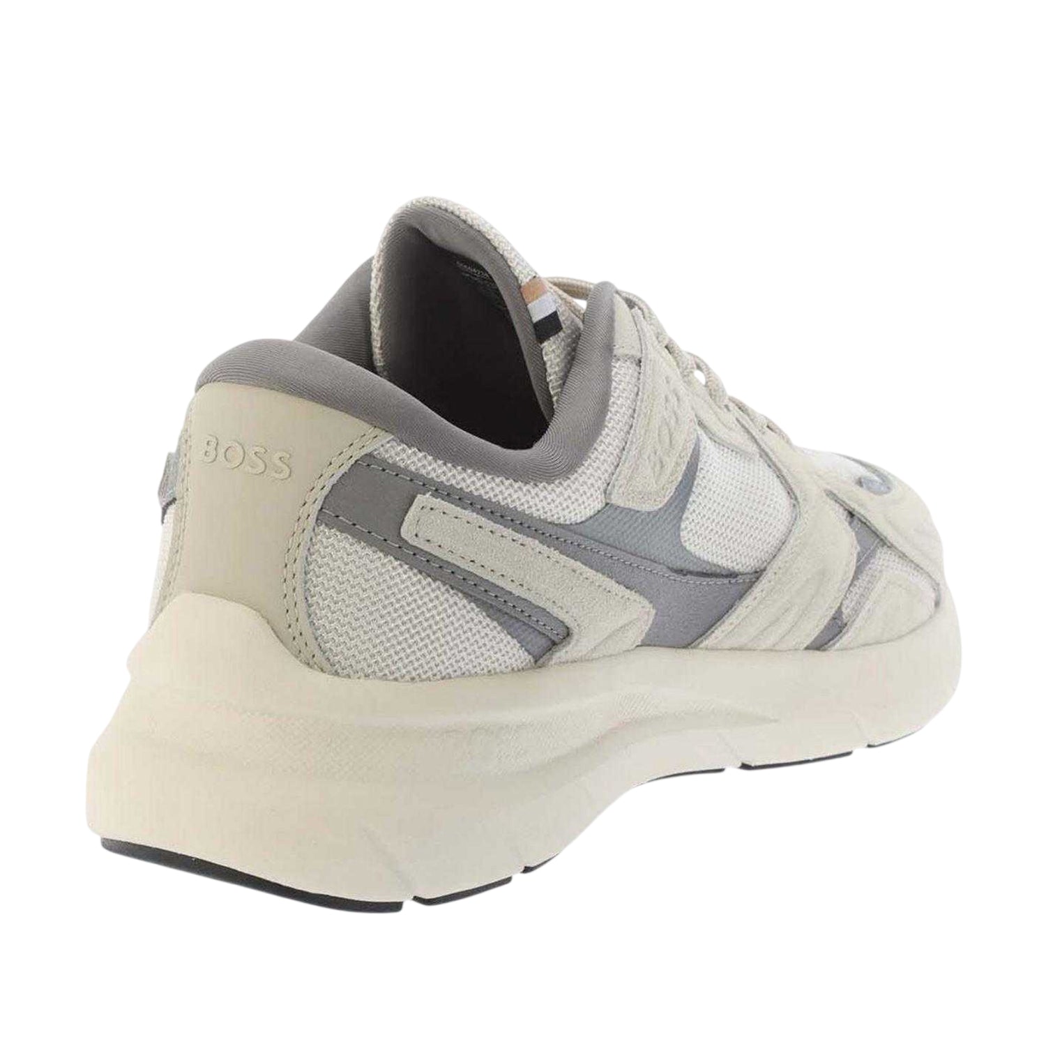 Beige - Back - Boss Mens Owen Runn Low Cut Running Trainers