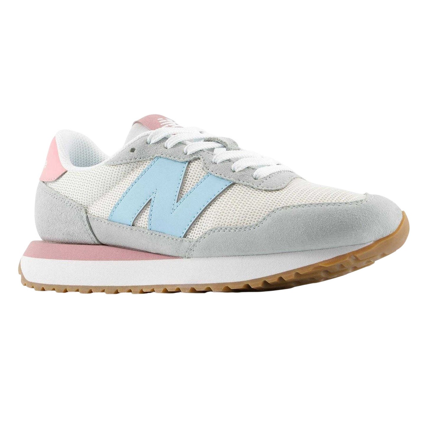 White-Blue-Pink - Lifestyle - New Balance Womens-Ladies 237 Classic Suede Trainers