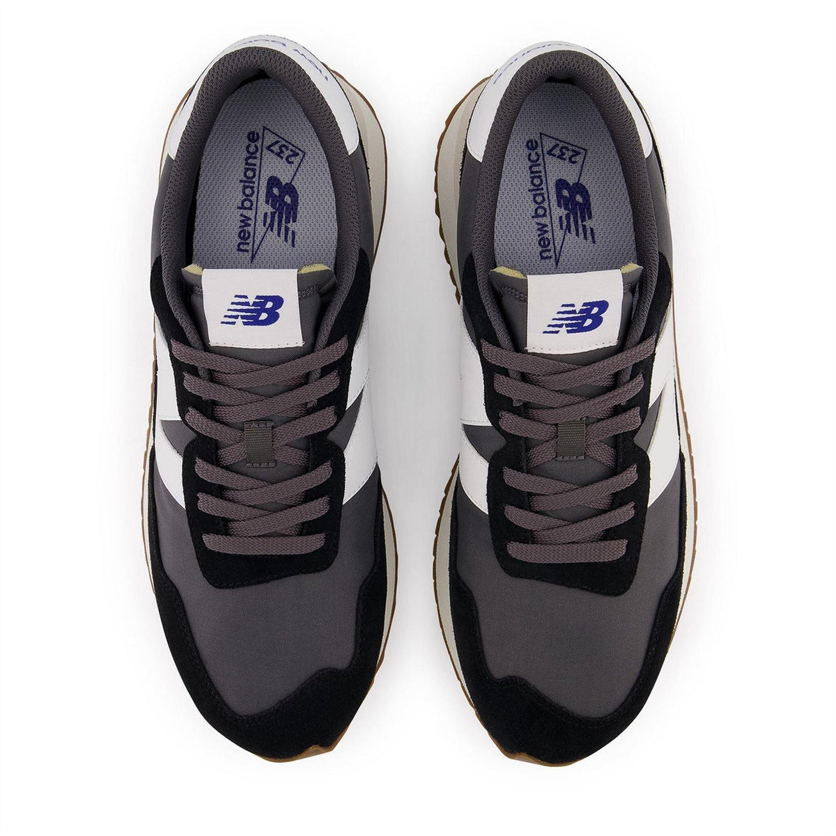 Black-White-Gum - Lifestyle - New Balance Womens-Ladies 237 Classic Suede Trainers