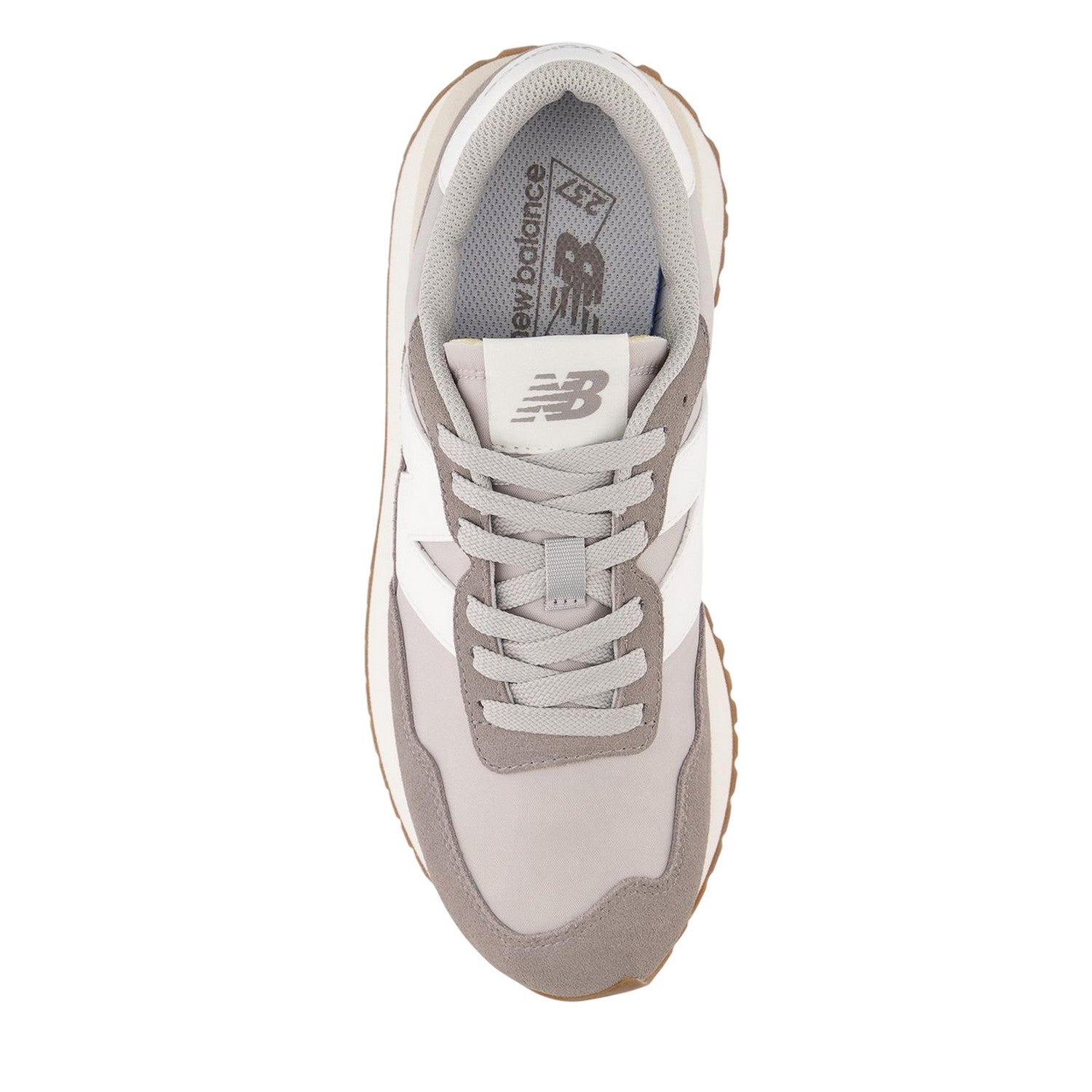 Grey-White - Lifestyle - New Balance Womens-Ladies 237 Classic Suede Trainers