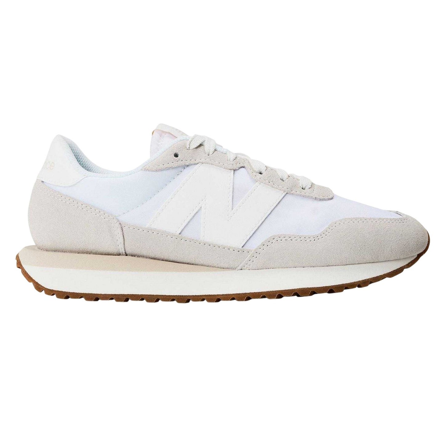 White-Gum - Front - New Balance Womens-Ladies 237 Classic Suede Trainers