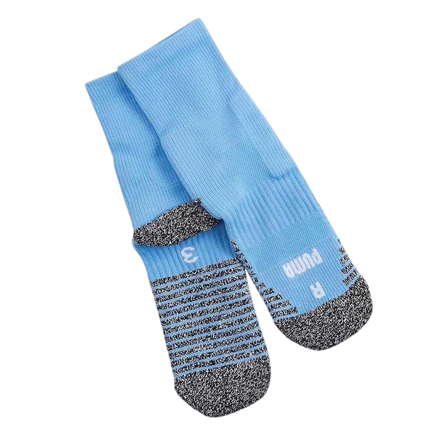 Blue - Back - Manchester City FC Mens Striped Football Socks