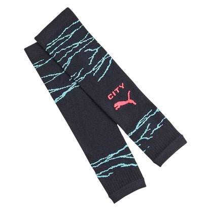 Navy - Side - Puma Unisex Adult Manchester City FC Crew Socks