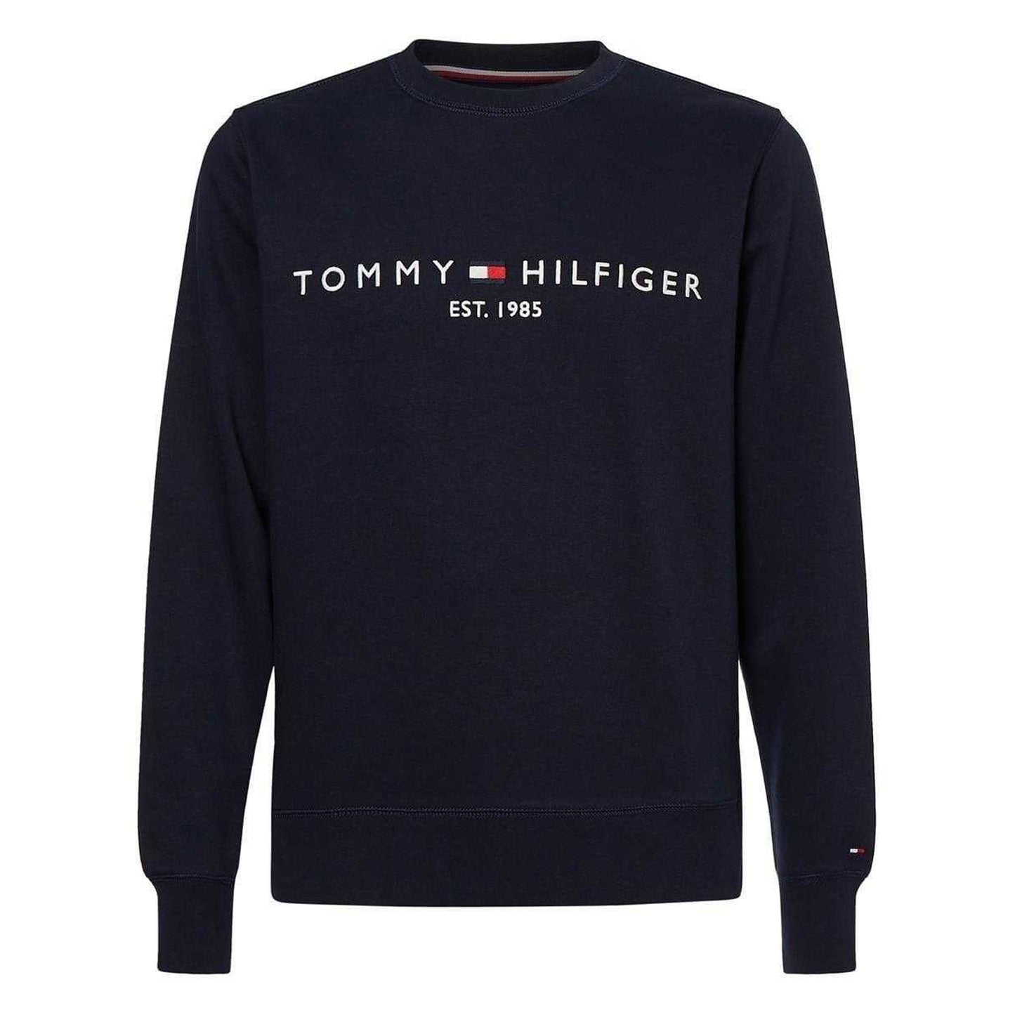 Sky Blue - Front - Tommy Hilfiger Mens Established Crew Neck Regular Sweatshirt