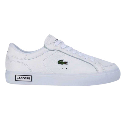 White - Front - Lacoste Womens-Ladies Lineset Leather Flat Trainers