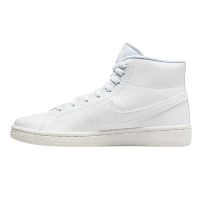 White - Side - Nike Womens-Ladies Court Royale 2 Mid Cut Trainers