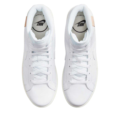 White - Lifestyle - Nike Womens-Ladies Court Royale 2 Mid Cut Trainers