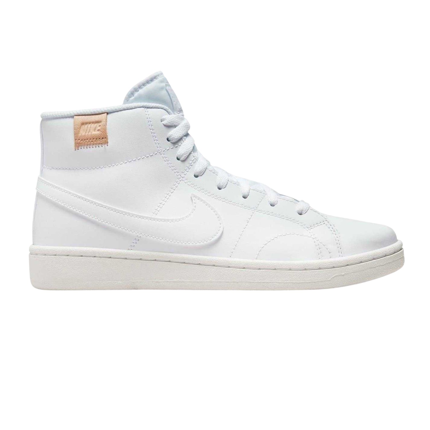 White - Front - Nike Womens-Ladies Court Royale 2 Mid Cut Trainers