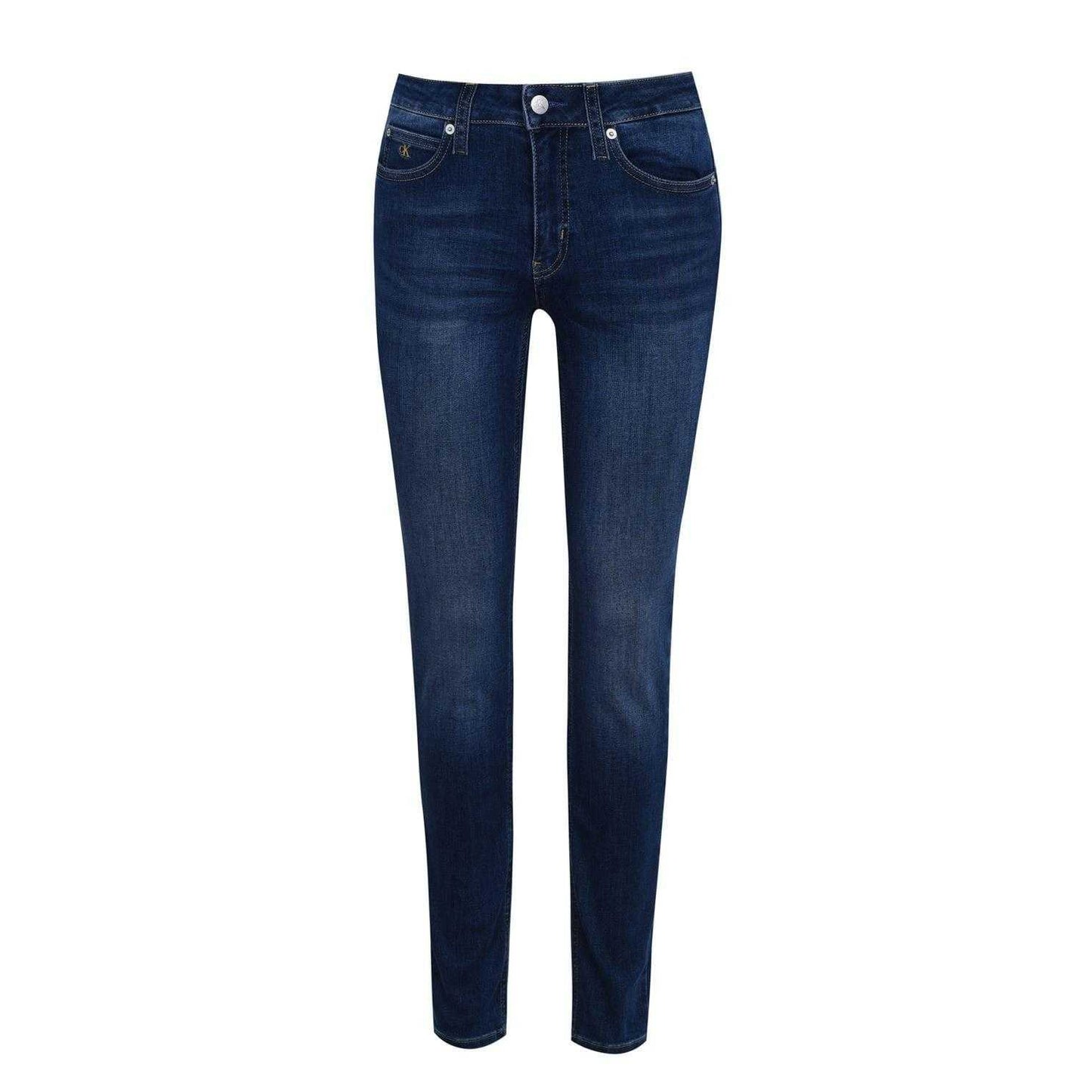 Mid Blue - Front - Calvin Klein Womens-Ladies 011 Mid Rise Skinny Jeans