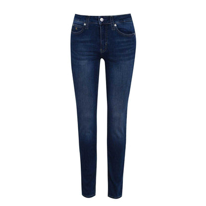 Mid Blue - Front - Calvin Klein Womens-Ladies 011 Mid Rise Skinny Jeans