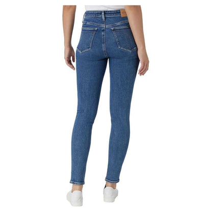 Mid Blue - Back - Calvin Klein Womens-Ladies High Rise Skinny Jeans