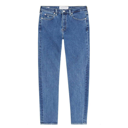 Mid Blue - Front - Calvin Klein Womens-Ladies High Rise Skinny Jeans