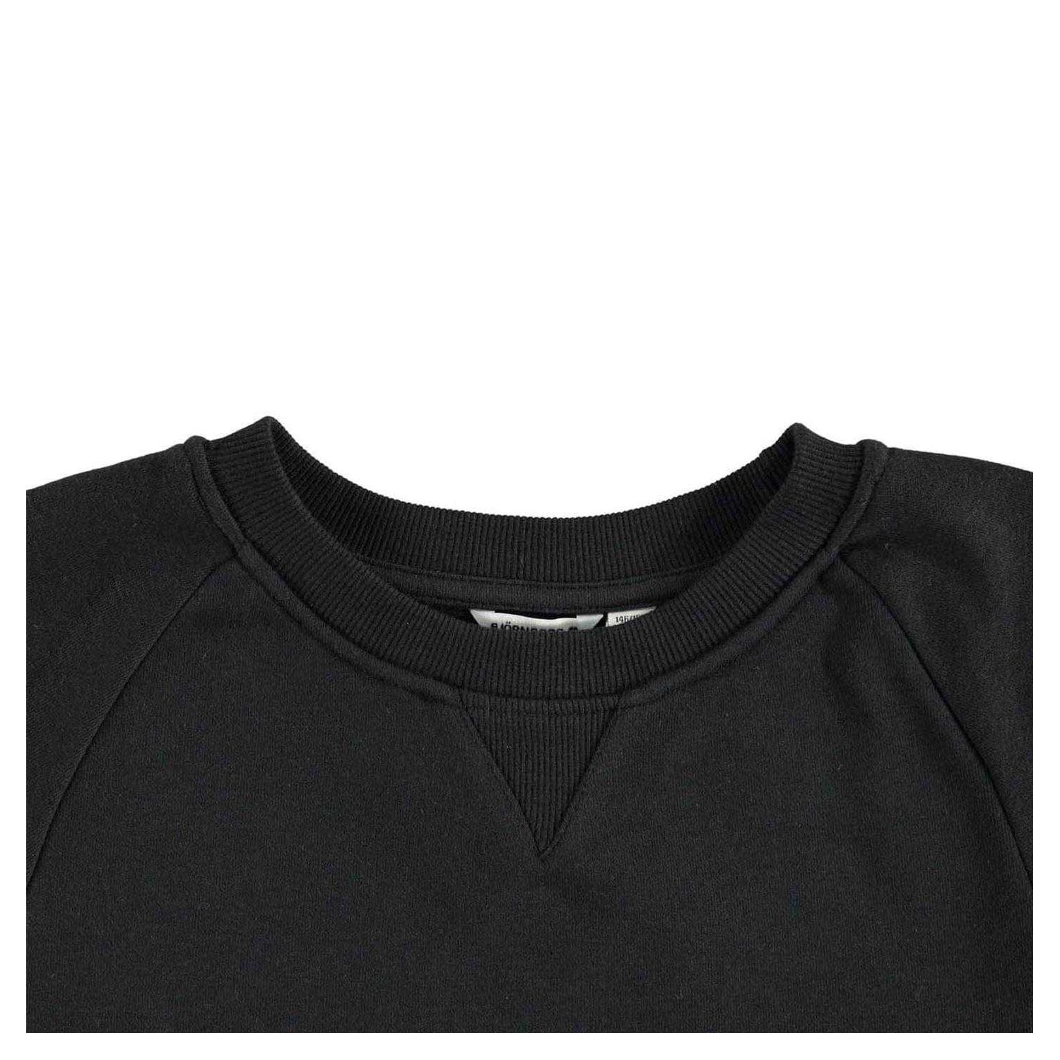 Black - Side - Bjorn Childrens-Kids Crew Neck Sweatshirt