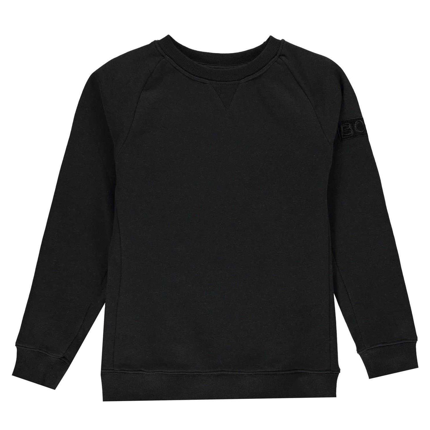 Black - Front - Bjorn Childrens-Kids Crew Neck Sweatshirt