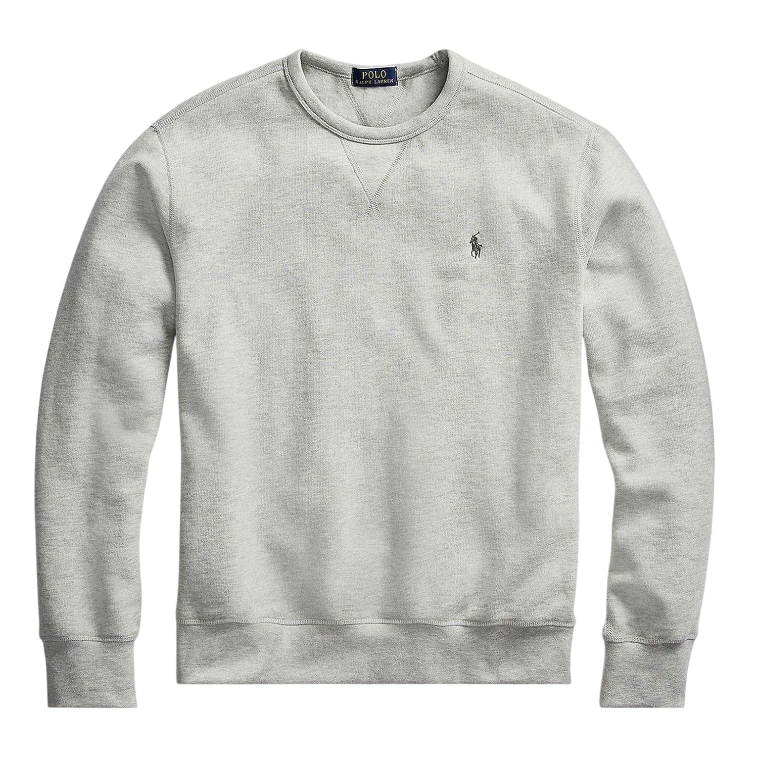 Grey - Front - Ralph Lauren Mens Embroidered Logo Crew Neck Sweatshirt