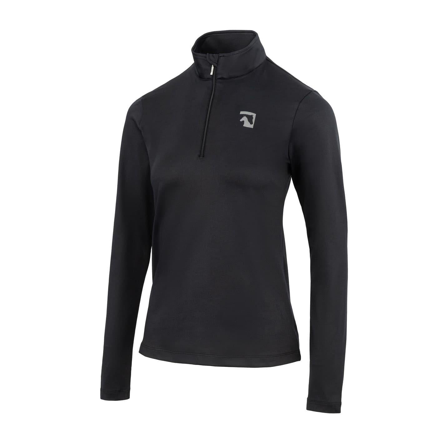 Black - Side - Requisite Womens-Ladies Logo Base Layer Top