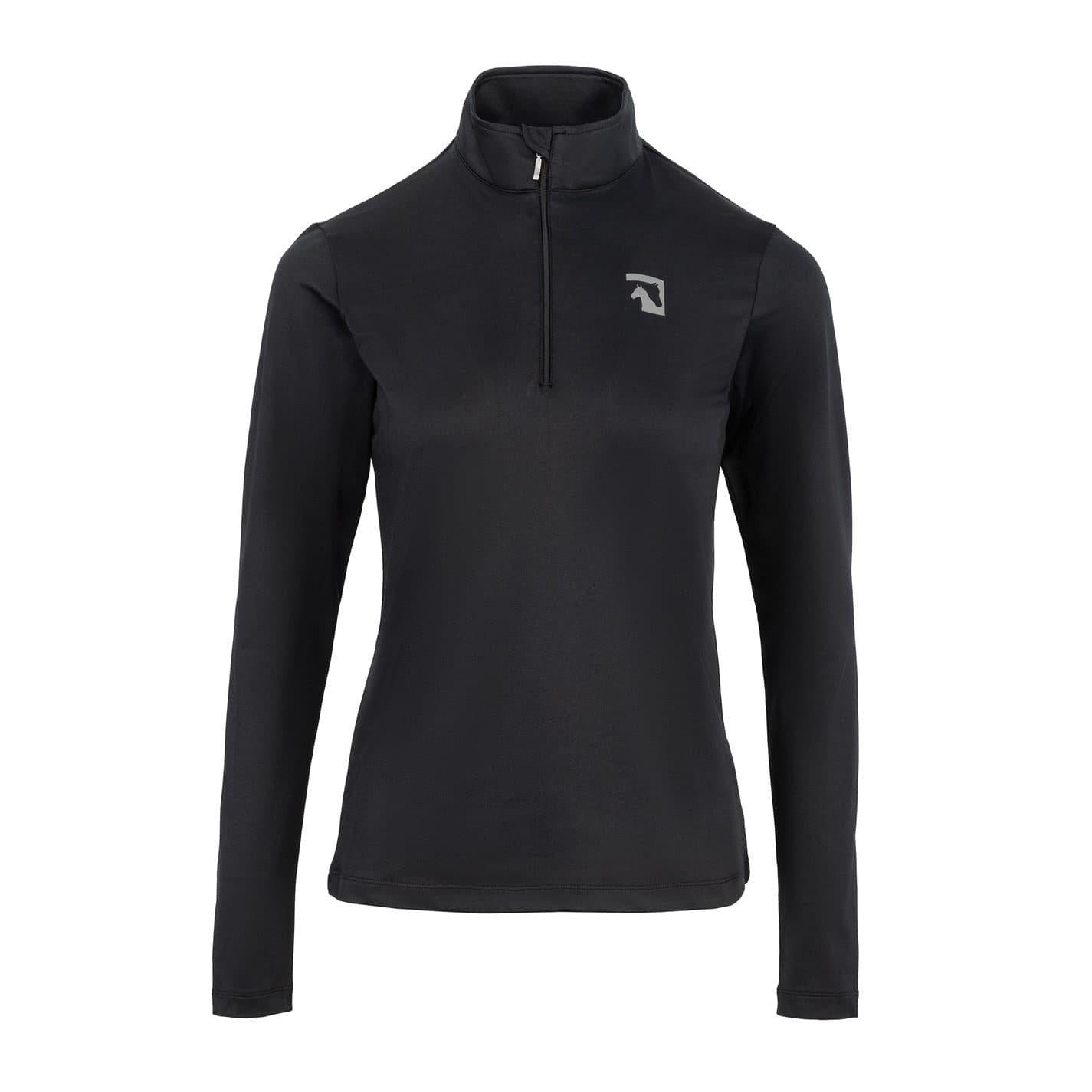 Black - Front - Requisite Womens-Ladies Logo Base Layer Top