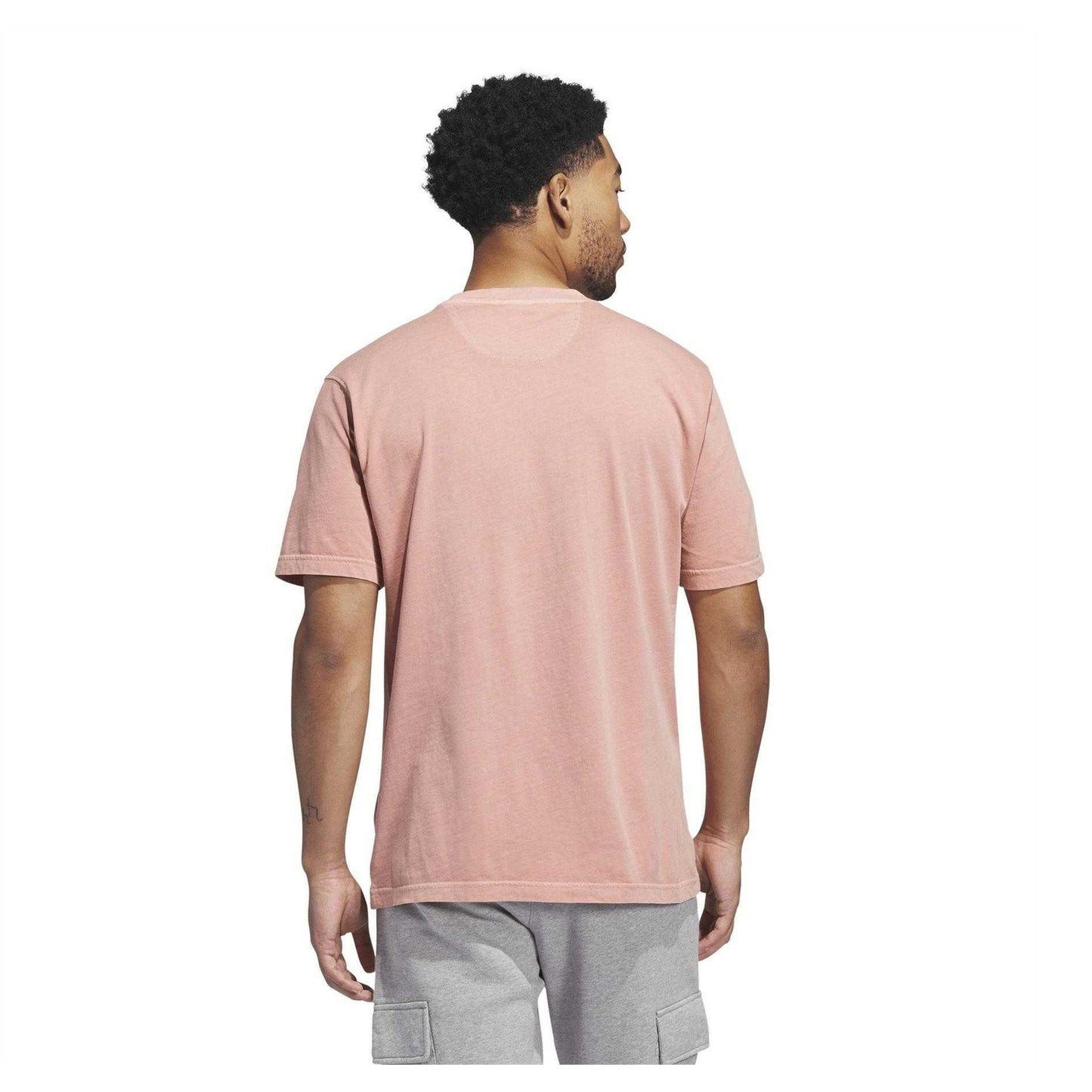 Clay - Back - Adidas Mens Essentials Dyed Pocket T-Shirt