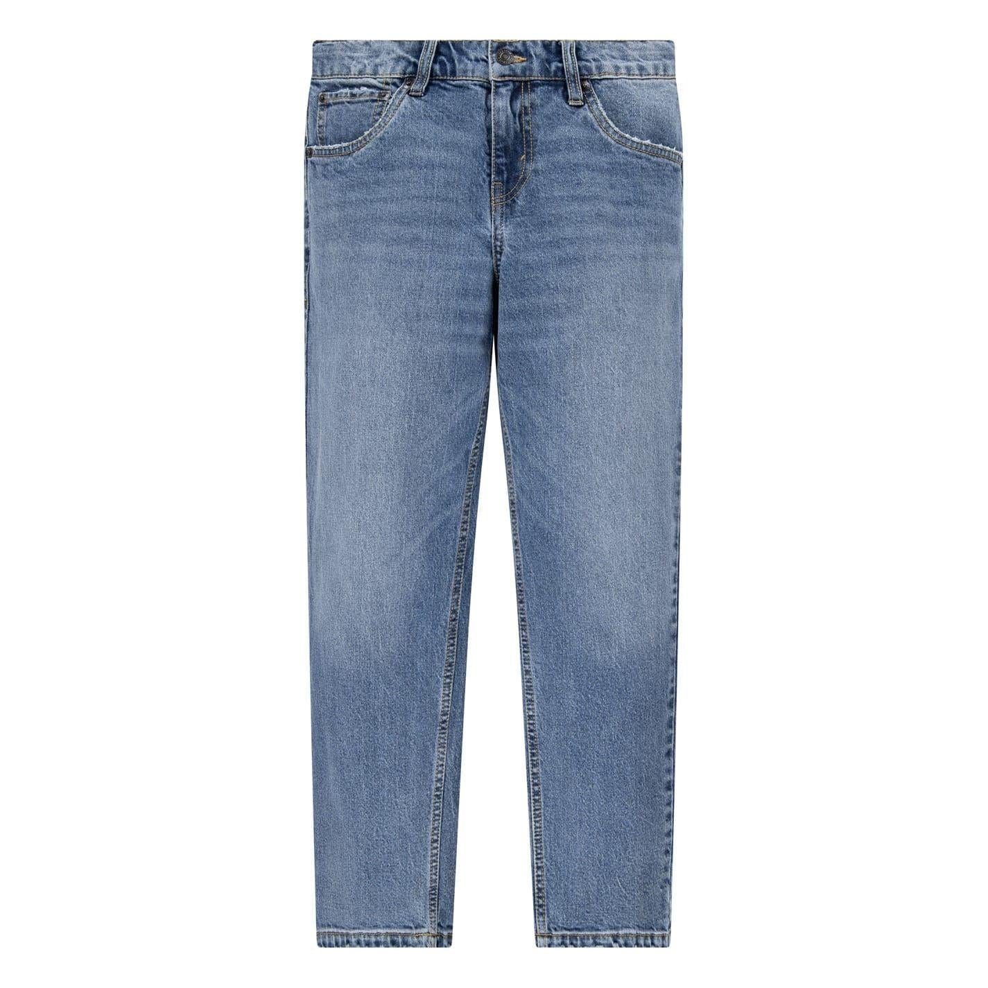 Blue - Front - Levis Childrens-Kids Tapered Leg Mom Jeans