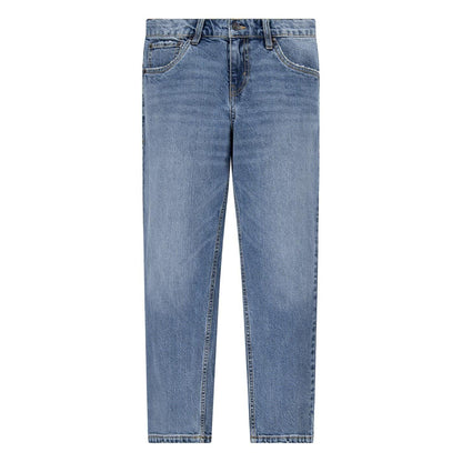 Blue - Front - Levis Childrens-Kids Tapered Leg Mom Jeans