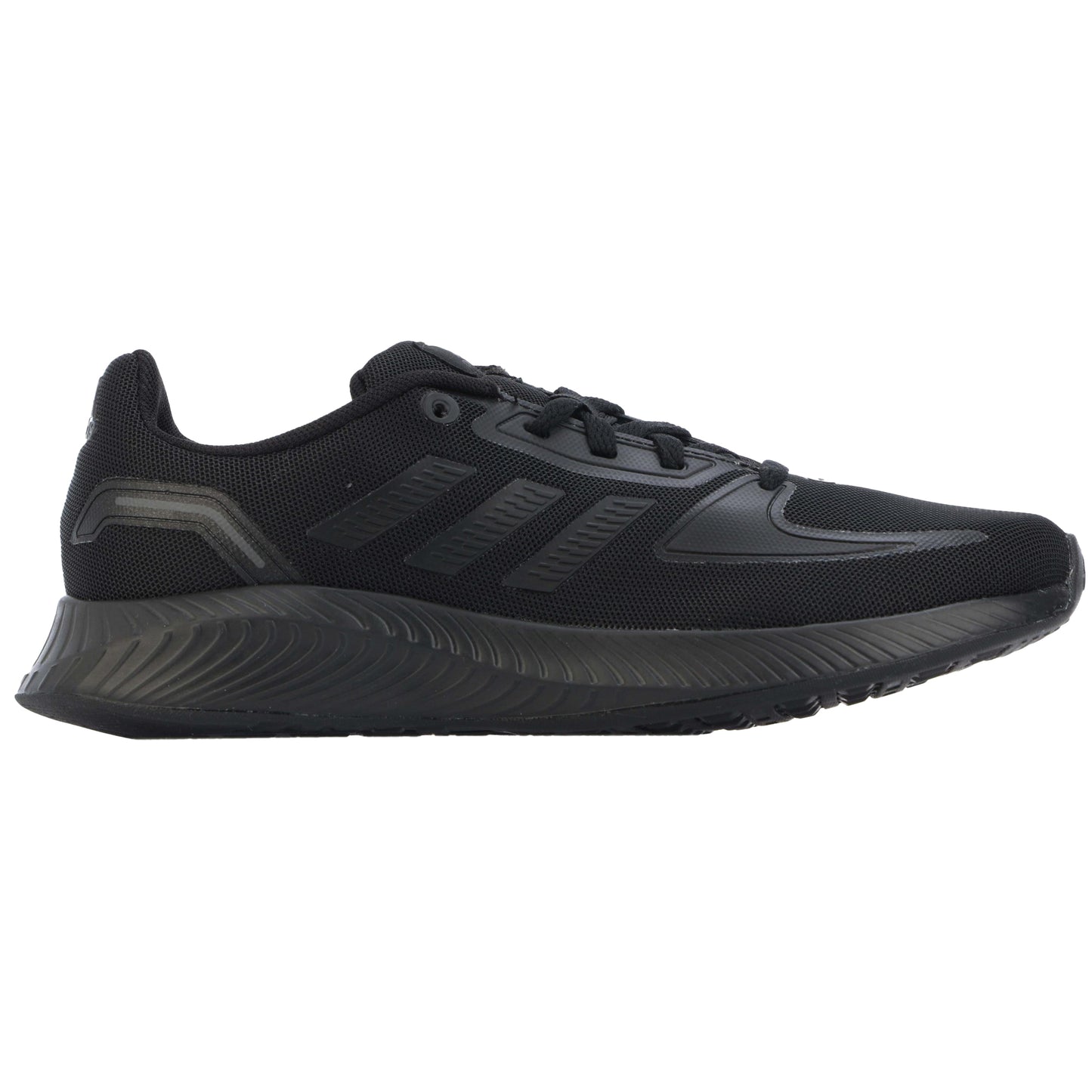 Black-Grey - Side - Adidas Childrens-Kids Runfalcon 2.0 Trainers