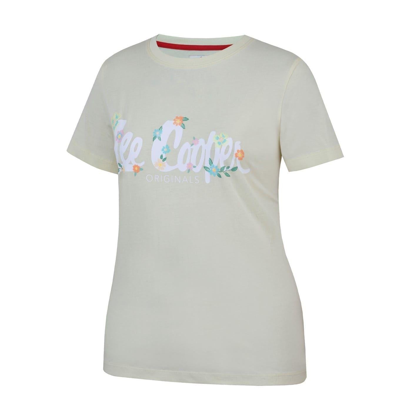 Lemon - Side - Lee Cooper Womens-Ladies Classic Floral T-Shirt