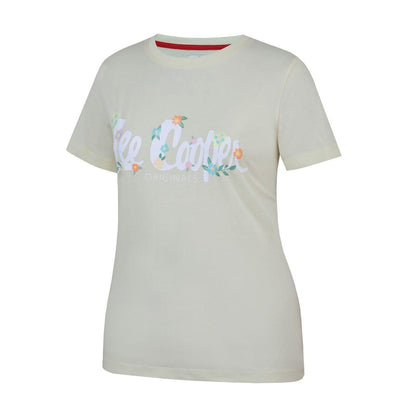 Lemon - Side - Lee Cooper Womens-Ladies Classic Floral T-Shirt