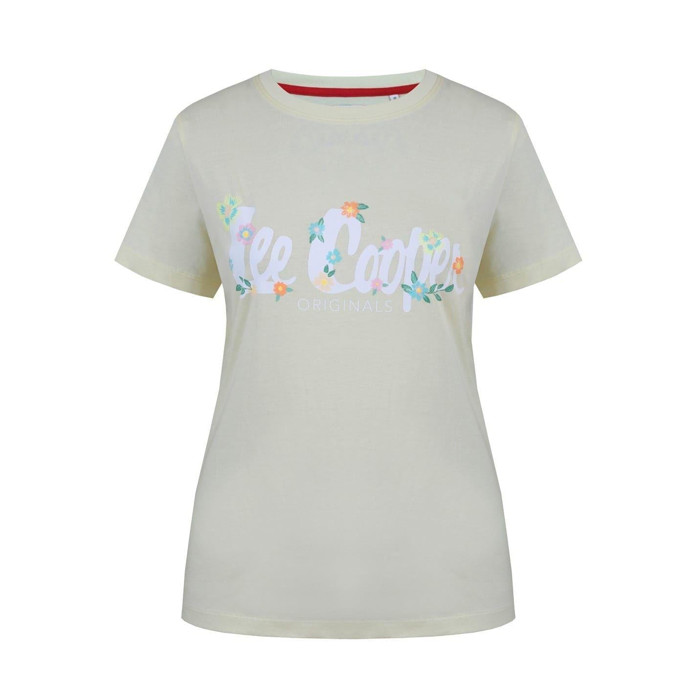 Lemon - Front - Lee Cooper Womens-Ladies Classic Floral T-Shirt