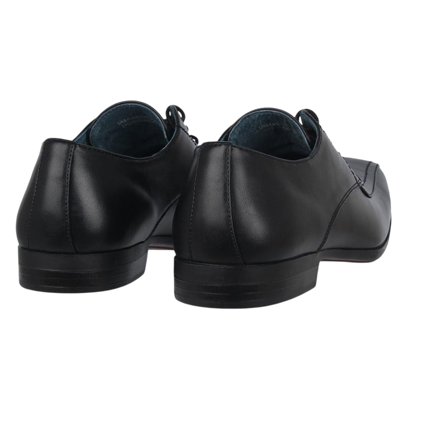 Black - Back - Giorgio Mens Bourne Leather Formal Dress Shoes