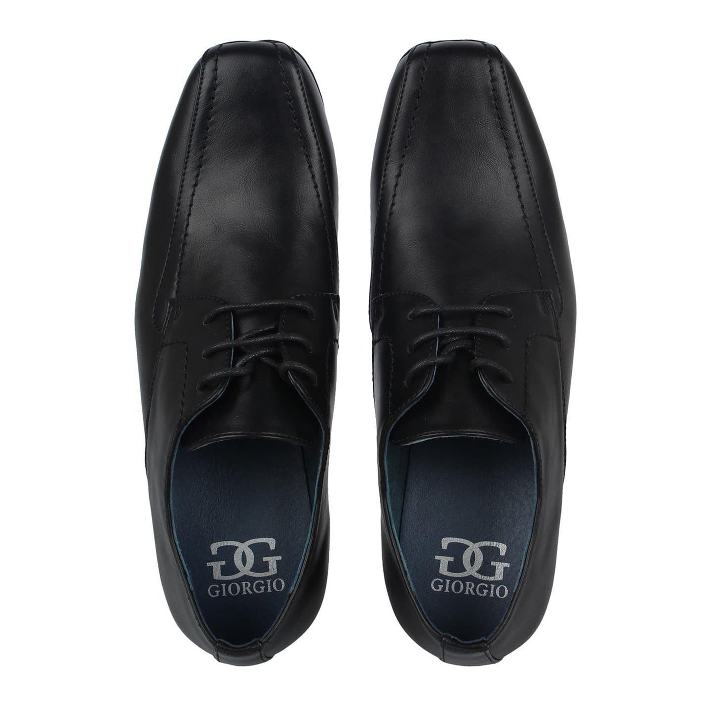 Black - Lifestyle - Giorgio Mens Bourne Leather Formal Dress Shoes
