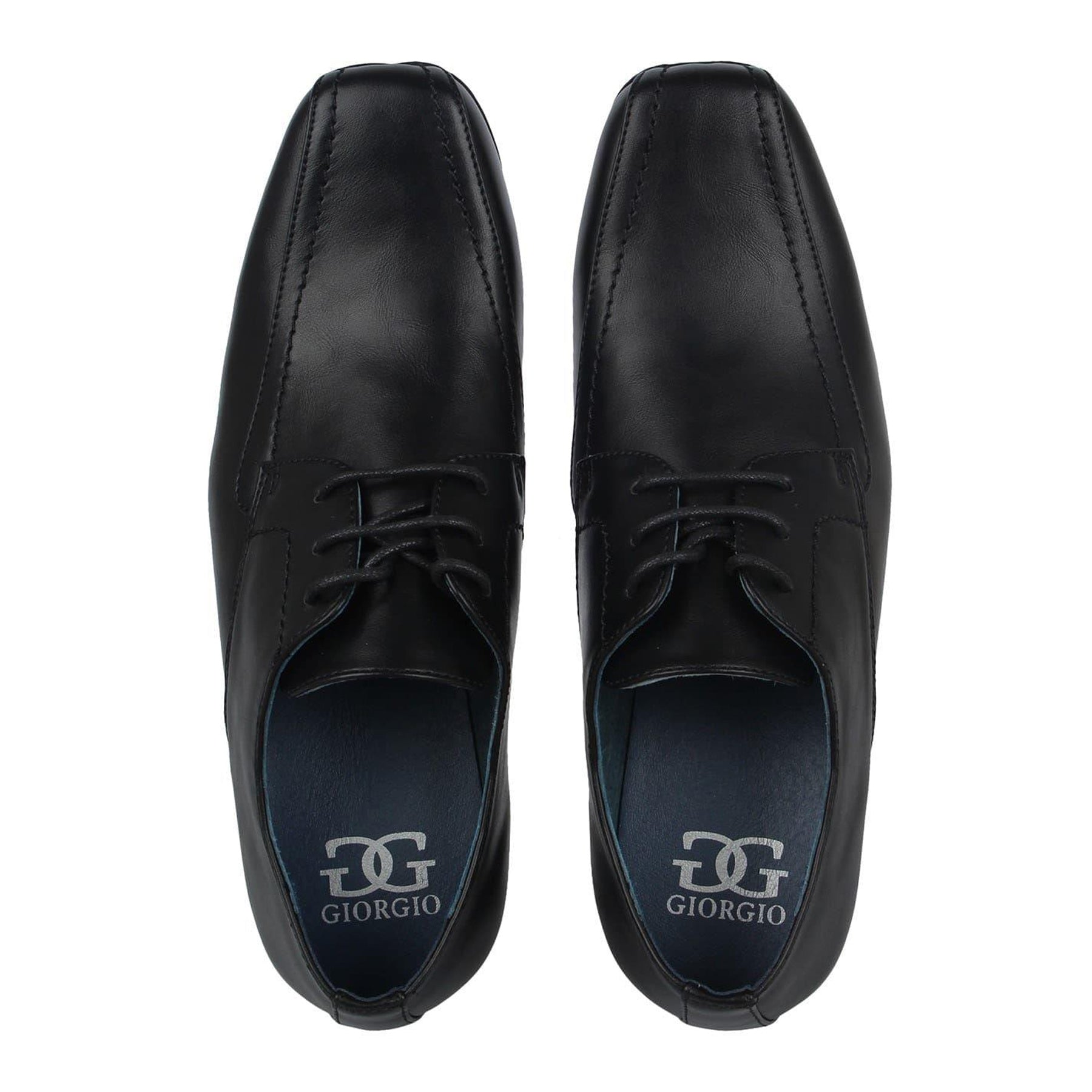 Black - Lifestyle - Giorgio Mens Bourne Leather Formal Dress Shoes