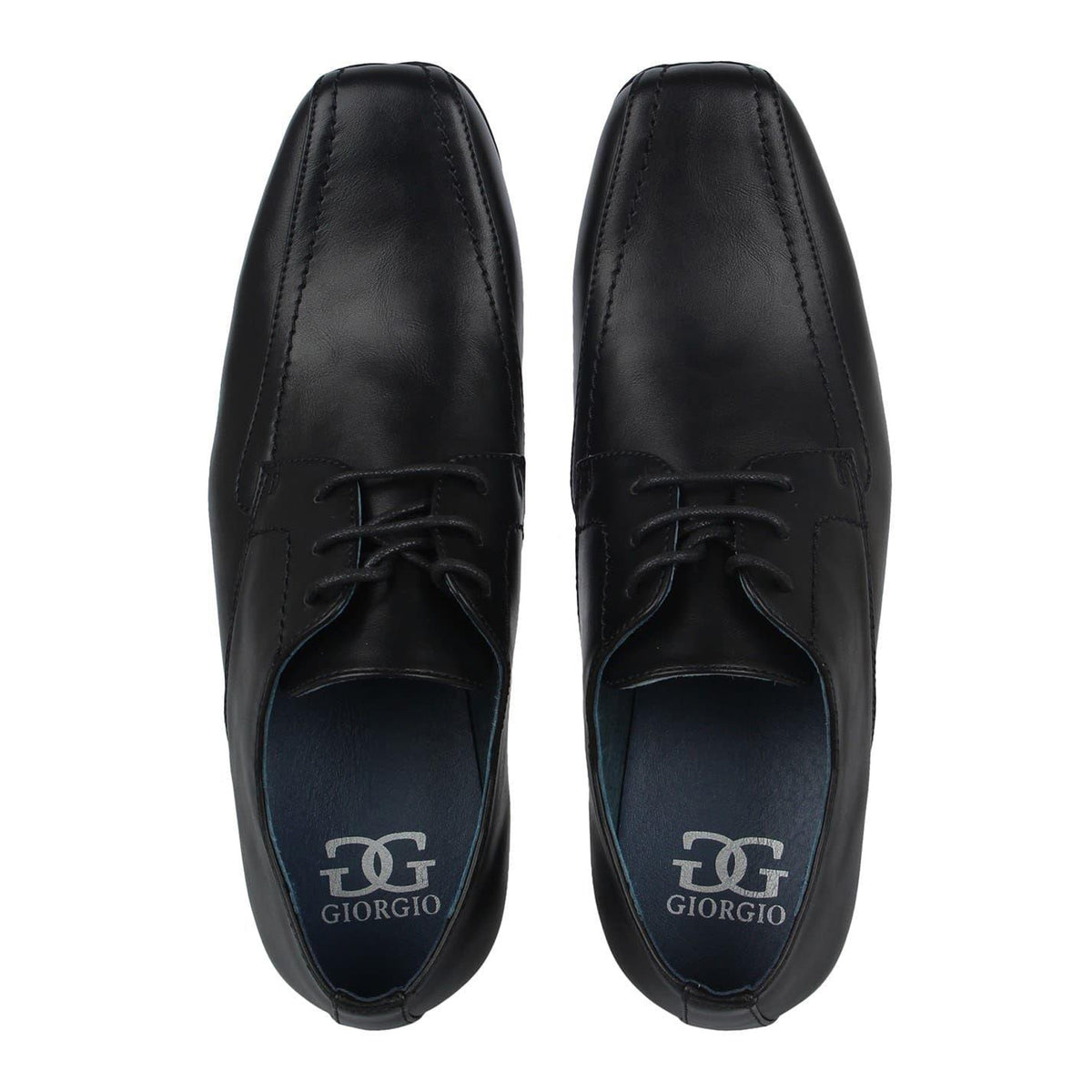 Black - Lifestyle - Giorgio Mens Bourne Leather Formal Dress Shoes