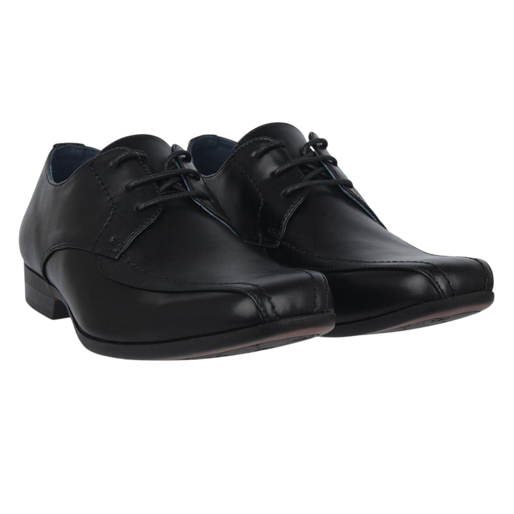 Black - Pack Shot - Giorgio Mens Bourne Leather Formal Dress Shoes