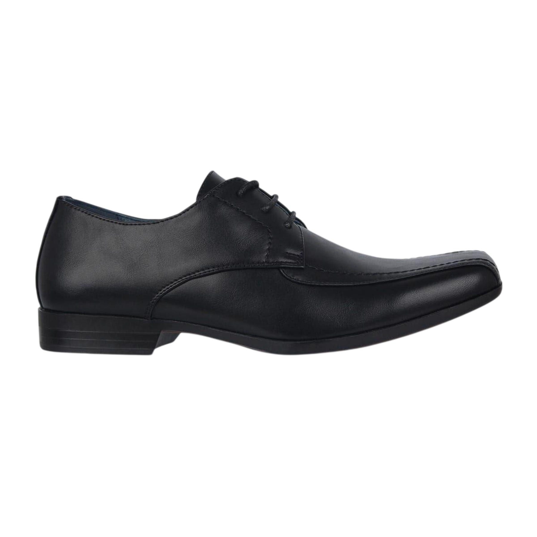 Black - Front - Giorgio Mens Bourne Leather Formal Dress Shoes