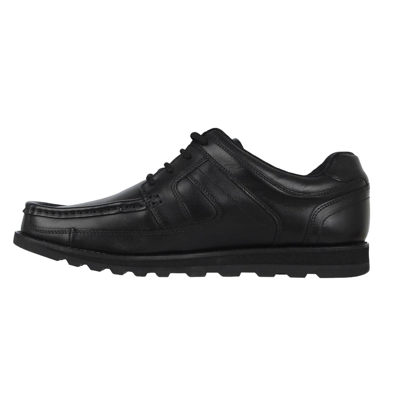 Black - Side - Lee Cooper Mens Harrow Leather Casual Shoes