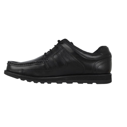 Black - Side - Lee Cooper Mens Harrow Leather Casual Shoes