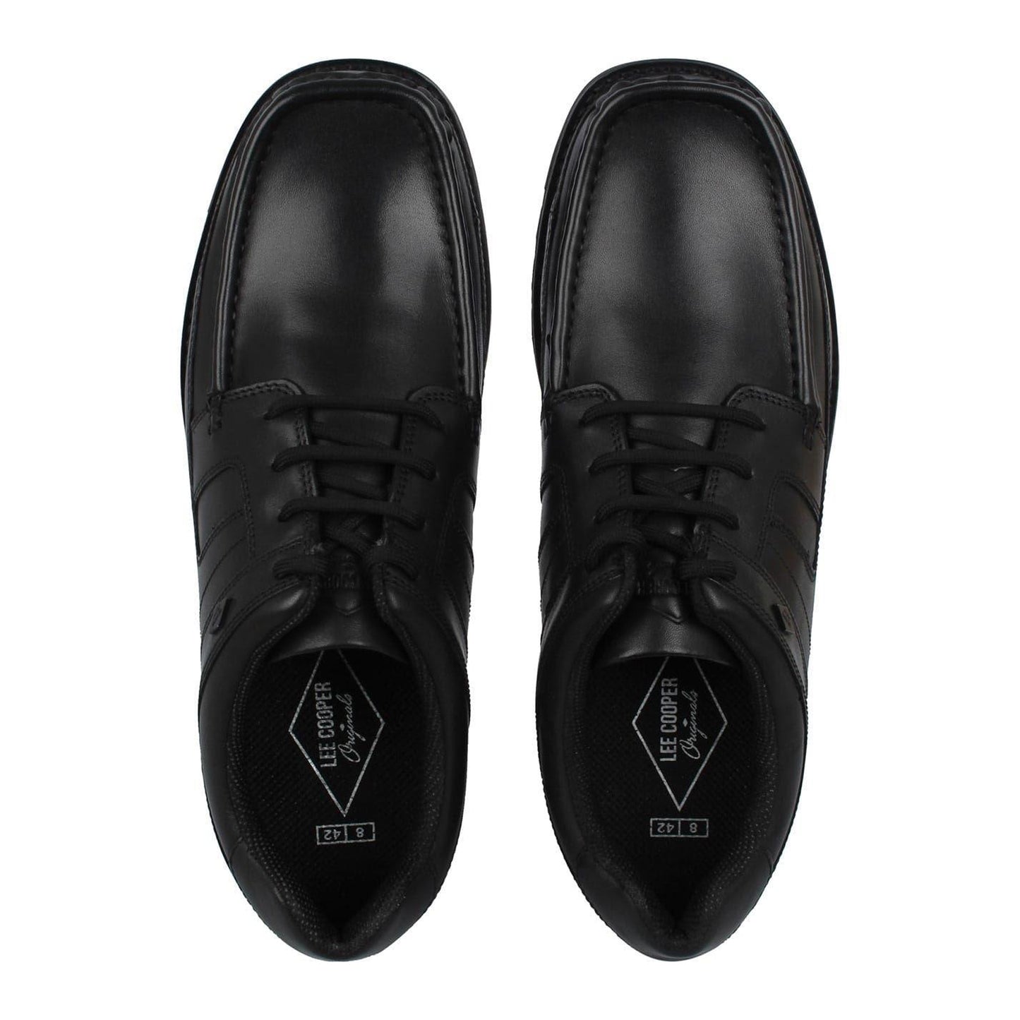 Black - Lifestyle - Lee Cooper Mens Harrow Leather Casual Shoes