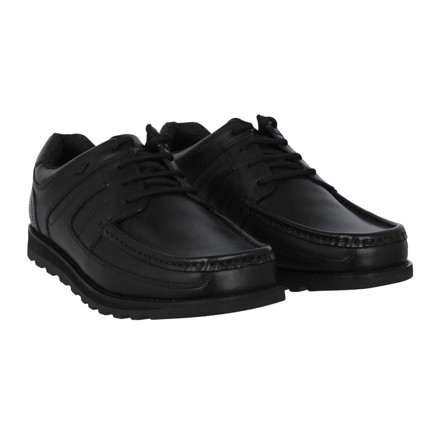 Black - Pack Shot - Lee Cooper Mens Harrow Leather Casual Shoes