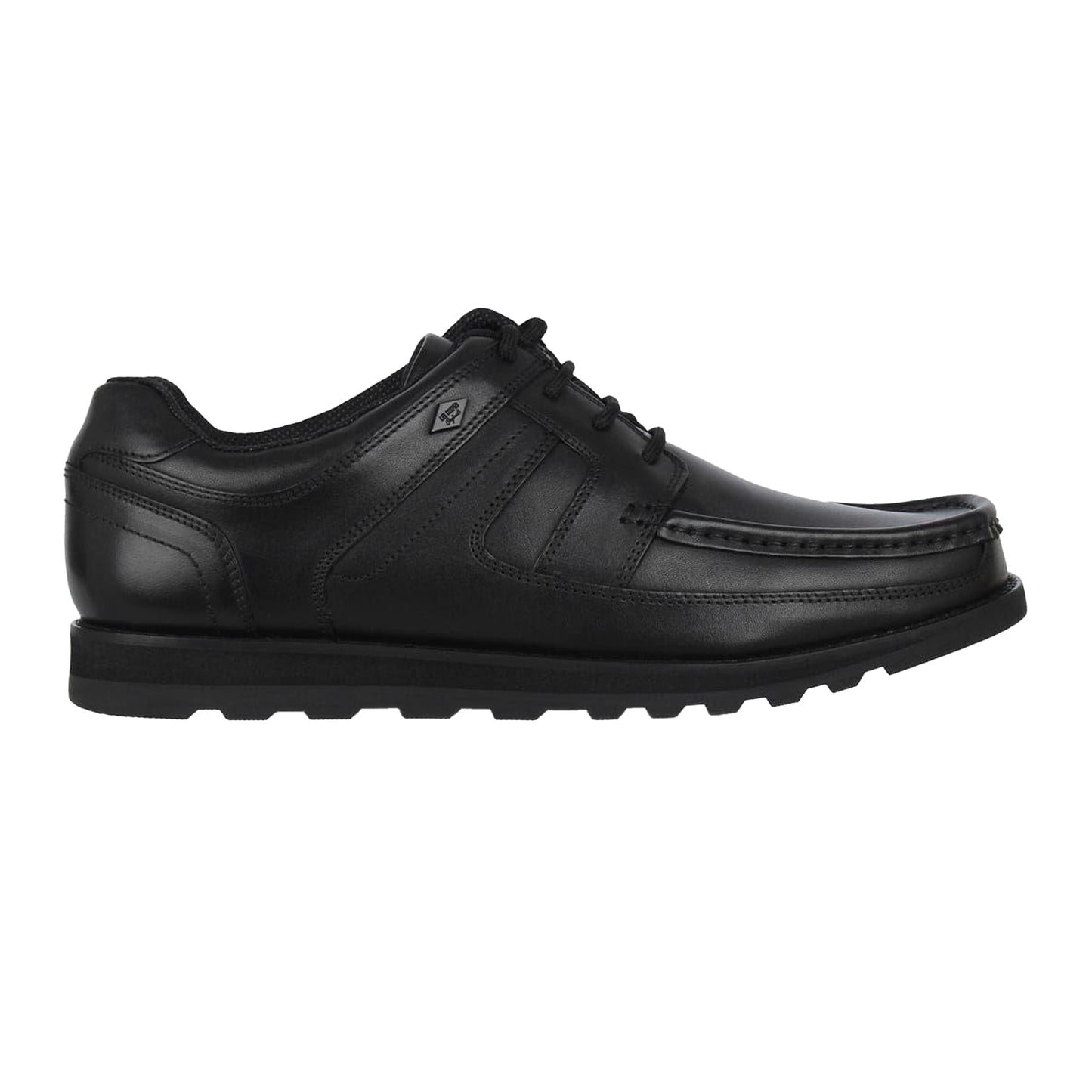 Black - Front - Lee Cooper Mens Harrow Leather Casual Shoes