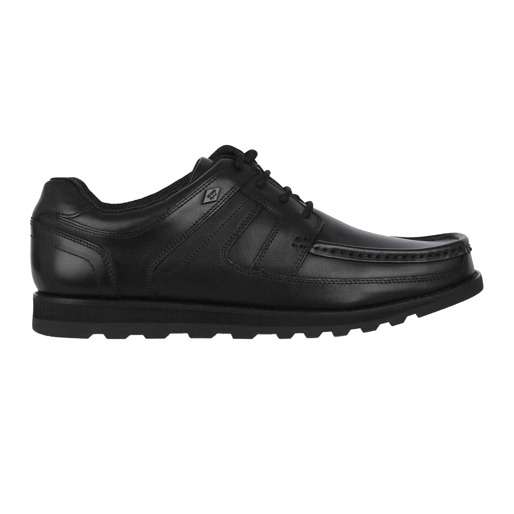 Black - Front - Lee Cooper Mens Harrow Leather Casual Shoes