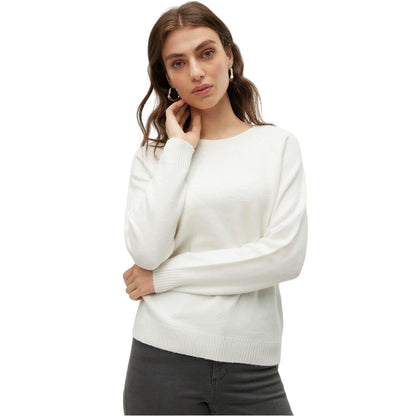Snow White - Side - Vero Moda Womens-Ladies Plain Knitted Jumper