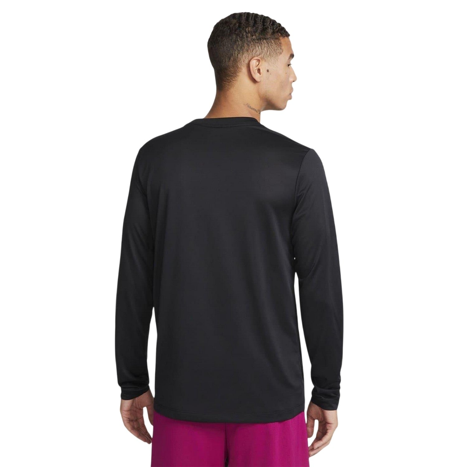 Black-Silver - Back - Nike Mens Legend Regular Long-Sleeved T-Shirt
