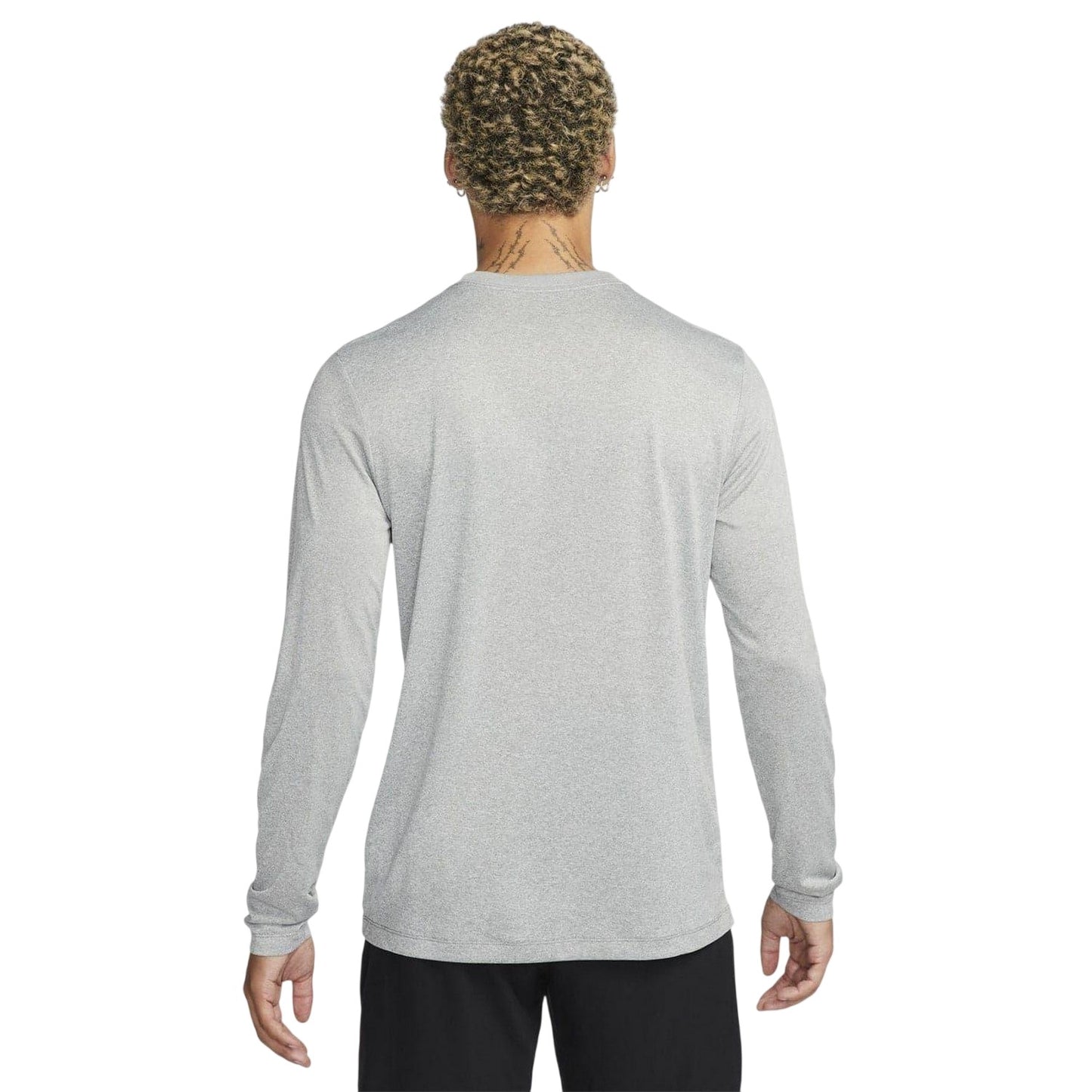 Grey-Silver - Back - Nike Mens Legend Regular Long-Sleeved T-Shirt