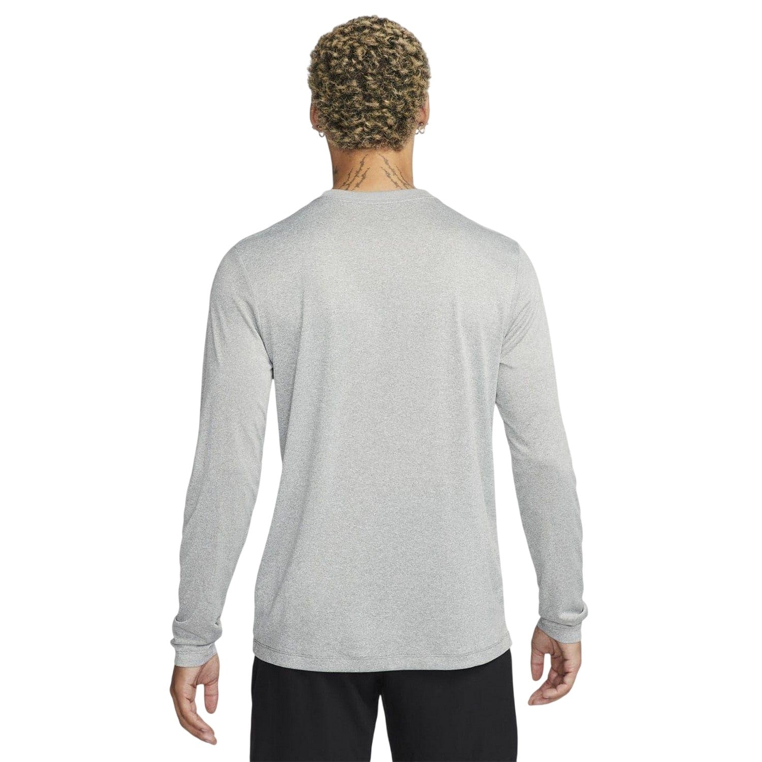 Grey-Silver - Back - Nike Mens Legend Regular Long-Sleeved T-Shirt