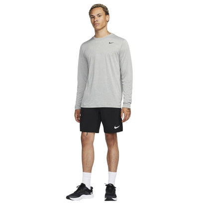 Grey-Silver - Side - Nike Mens Legend Regular Long-Sleeved T-Shirt